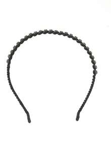 2条优雅闪亮锌合金极简手工缠绕式发箍，镶嵌单排水钻，适合所有季节 - 彩色 - 查看 5