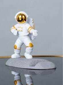 Astronaut Phone Holder, Figurine, Live Streaming Stand, Slouchy Reading Phone Stand, Creative Desktop Phone Holder - Multicolor - View 10