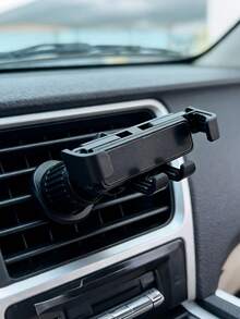 Car Air Vent Phone Mount, Gravity Auto Lock Phone Holder For Car, Hands-Free Cradle Compatible With All Smartphones - Black - View 5