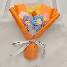 1/2 piezas Ramo de flores de acrílico y lana hechas a mano, regalo decorativo creativo para el Día de la Madre y el Día de la Mujer, textura suave, adecuado como centro de mesa para comedor - Múltiples estilos - Ver 10