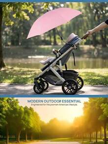 Baby Stroller Sunshade Umbrella, With Adjustable Universal Clip, 360° Rotatable, Infant Stroller Sun Shade, Children's Pram Parasol, UPF 50+, Perfect Travel Companion For Baby Stroller & Pram - Multicolor - View 14
