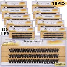 10 Boxes 10D-50D 600pcs Individual Lash Clusters 9-14mm Soft Lightweight Reusable False Eyelashes Makeup Natural,Fluffy,Wispy,Soft,Reusable - View 32