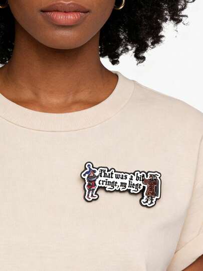 1pc Medieval Sarcastic Quotes Enamel Pin Funny Knight Brooch Pines Lapel Pins Badge Clothing Accessories Fashion Jewelry Fans Gifts