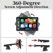 Đầu phát âm thanh xe hơi không dây CarPlay Android Auto màn hình cảm ứng IPS 7 inch, đa năng, di động - Không có camera lùi - Xem 9
