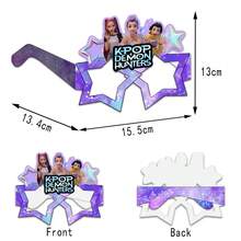 8pcs K-Pop D-Emon H-Unters Theme Paper Glasses | Fun Photo Props For Birthday Parties And Theme Parties - Multicolor - View 4