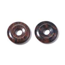 2个18/25毫米圆形护身符吊坠，天然宝石水晶玛瑙护身符项链吊坠配件 - 彩色 - 查看 21