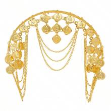 1pc Bohemian Style Coin Zinc Alloy Headband, Suitable For All Seasons - Gold - View 9