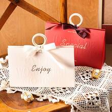 10 hộp quà tặng di động màu đỏ và trắng đựng kẹo, hộp đựng sô cô la, túi quà tặng đồ ngọt, hộp quà nhỏ đựng tráng miệng cho tiệc sinh nhật, đám cưới, trang trí tiệc lễ hội. - Nhiều màu - Xem 3