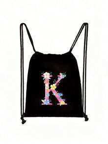 Drawstring Bag School Backpack Sport Bag Women's Fashion Shoulder Backpacks Canvas - Multicolor - View 33