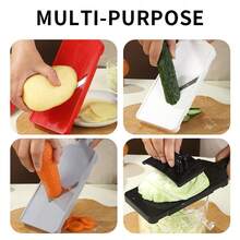 Manual Vegetable Slicer And Shredder, Compact And Convenient Design, Ideal For Salad, Ramen, Side Dishes And Quick Home Meals Preparation - Multicolor - View 11
