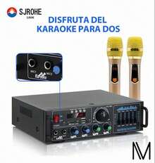Ecualizador De Audio Profesional Y Amplificador Bluetooth Integrado Para Casa/automóvil Sonido 5.1 Amplificador Estereo Audio Calidad Premium Subwoofer En Casa Control De Graves Y Agudos Negro - Tipo de Enchufe A USA (110-127V) - Ver 3