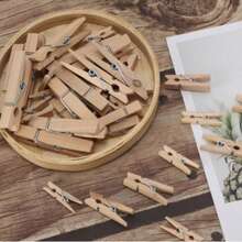 Natural Wooden Clips, Storage, Photo & Memo Clips - Multicolor - View 8