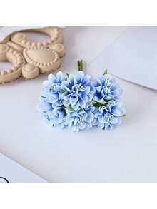 1 bông hoa cẩm chướng/hồng mini giả, dùng để trang trí mùa xuân/thu, ngày lễ tình nhân, bó hoa cưới, đám cưới, nhà cửa, nhà hàng, phòng ngủ, ngày của mẹ, ngày của cha, tiệc sinh nhật, vườn ngoài trời. - xanh nhạt - Xem 8