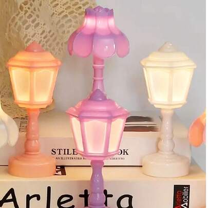 1 chiếc đèn tháp mini, đèn ngủ ấm áp, đèn trang trí bàn làm việc lãng mạn, quà tặng sinh nhật/Ngày Valentine, đèn tạo không khí lễ hội, sử dụng trong nhà.