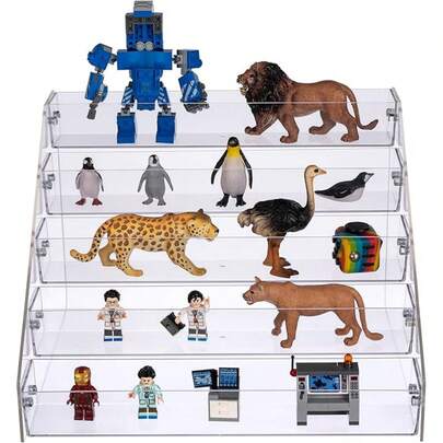 Acrylic Spice Rack, Tiered Spice Rack Shelf Seasoning Organizer For Countertop, Cabinet, Pantry, Kitchen Storage - 5 Tier, 2PCS