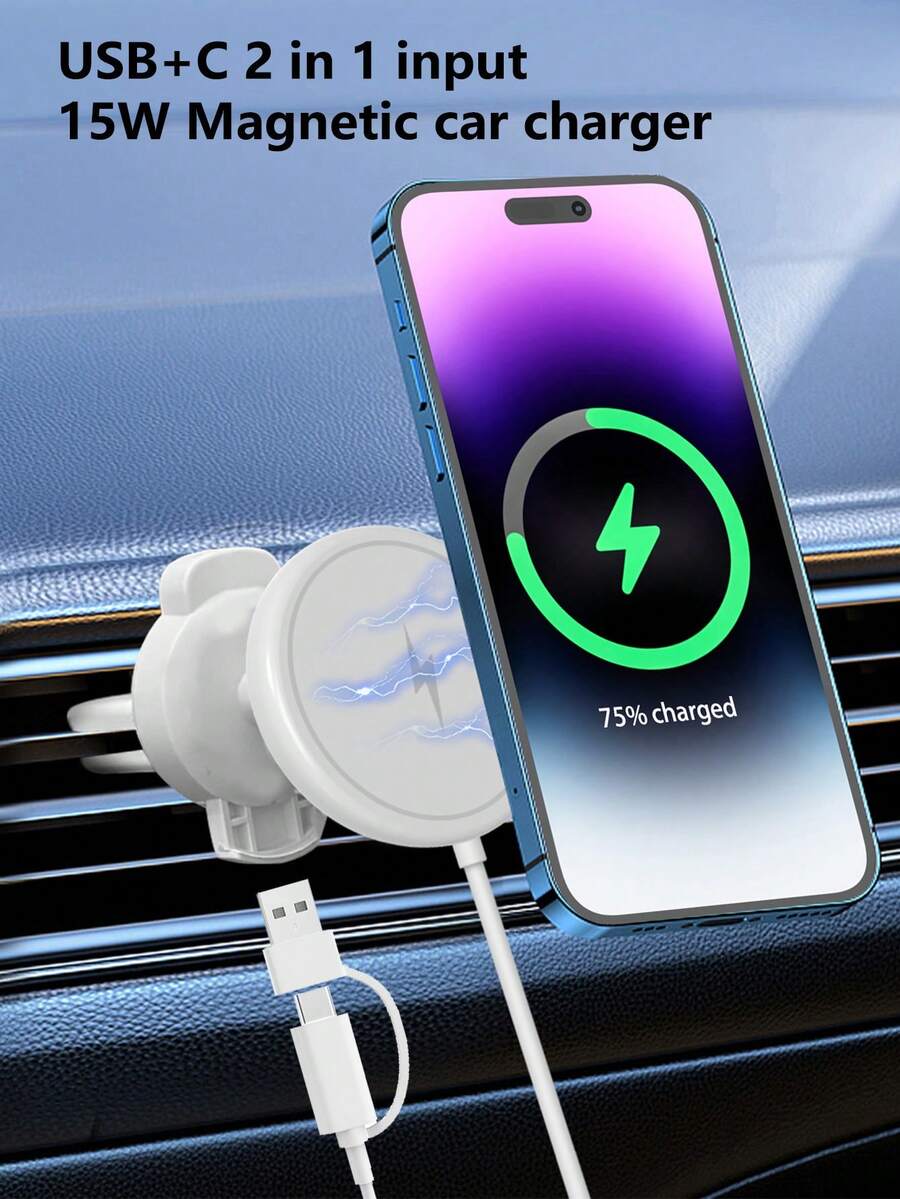 适用于 12/13/14/15/16/17 系列的 15W 车载无线充电器 - A - 查看 1