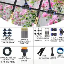 Universal Brass Atomizing Nozzle, Specifically Designed For Fully Automatic Garden Irrigation. This 5/8 Mm Quick-Insert Humidifier Features An Adjustable Nozzle, Perfect For Lawns. - Irrigation Kit - View 14