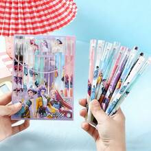 12pcs K-POP Theme Erasable Gel Pens, Smooth Writing For Journaling, Doodling, Learning Supplies - متعدد الألوان - مشاهدة 7