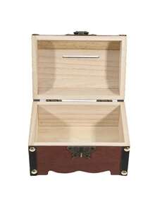 蝴蝶扣式“爱情锁”木质存钱罐 - 彩色 - 查看 9