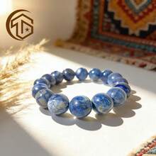 Zhenwei xina A Bohemian-Style Lapis Lazuli Bracelet, Suitable For Ladies To Wear Daily As A Gift. It Can Be Presented As A Valentine's Day Gift, Mother's Day Gift, St. Patrick's Day Gift, And Birthday Gift - Blue - View 3