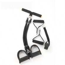4-in-1 Widerstandsband-Set - Sit-up-Stange, Brustexpander und Türanker, tragbare Fitnessausrüstung für Ganzkörpertraining, geeignet für Bauch, Arme und Rumpftraining - Spanner - Übersicht 10