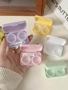 eyekan 2/4个装糖果鱼形迷你隐形眼镜盒，便携式日抛隐形眼镜护理盒 - 查看 5