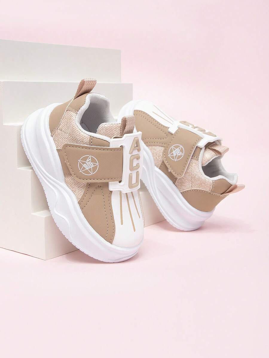 儿童低帮帆布鞋，春秋新款软底幼儿学步鞋，男女童休闲运动鞋 - 卡其色 - 查看 1