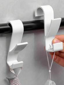 10/5pcs Multi-Function Towel Rack Hooks For Bathroom, Kitchen, And Closet – No Drilling, Easy To Install On Towel Bars And Rails - Multicolor - View 10