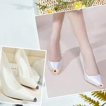 Anti-Pedestal Metal Toe Caps Set Of 2 Pieces, Essential For High Heels, Durable And Fashionable, Available In 3 Colors - Gold Two-piece Set - View 4