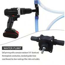 1 Set Manual Siphon Pump, No Battery Or Power Required. Portable Hand Pump For Quick Water And Oil Extraction. Comes With Connectors, Suitable For Gardening, Construction, Agriculture, RVs And Outdoor Camping. Can Be Used As Bucket Pump, Manual Water Pump And Liquid Transfer Pump. - Black - View 6