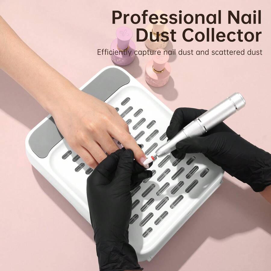 CHRISTINE SHELLY Professional Nail Dust Collector, High Suction Power, Low Noise, Charger Adapter, Cordless Rechargeable, Nail Dust Extraction, Professional Nail Art Electric Tool, Essential Nail Art Equipment, Ideal For Professional Nail Salons, Gift - 查看 1