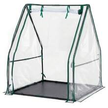 SYMCAVE Mini Greenhouse With PVC Cover, Indoor Outdoor Plant Gardening Green House For Garden Backyard, 36*36*42in, White - A - 查看 11