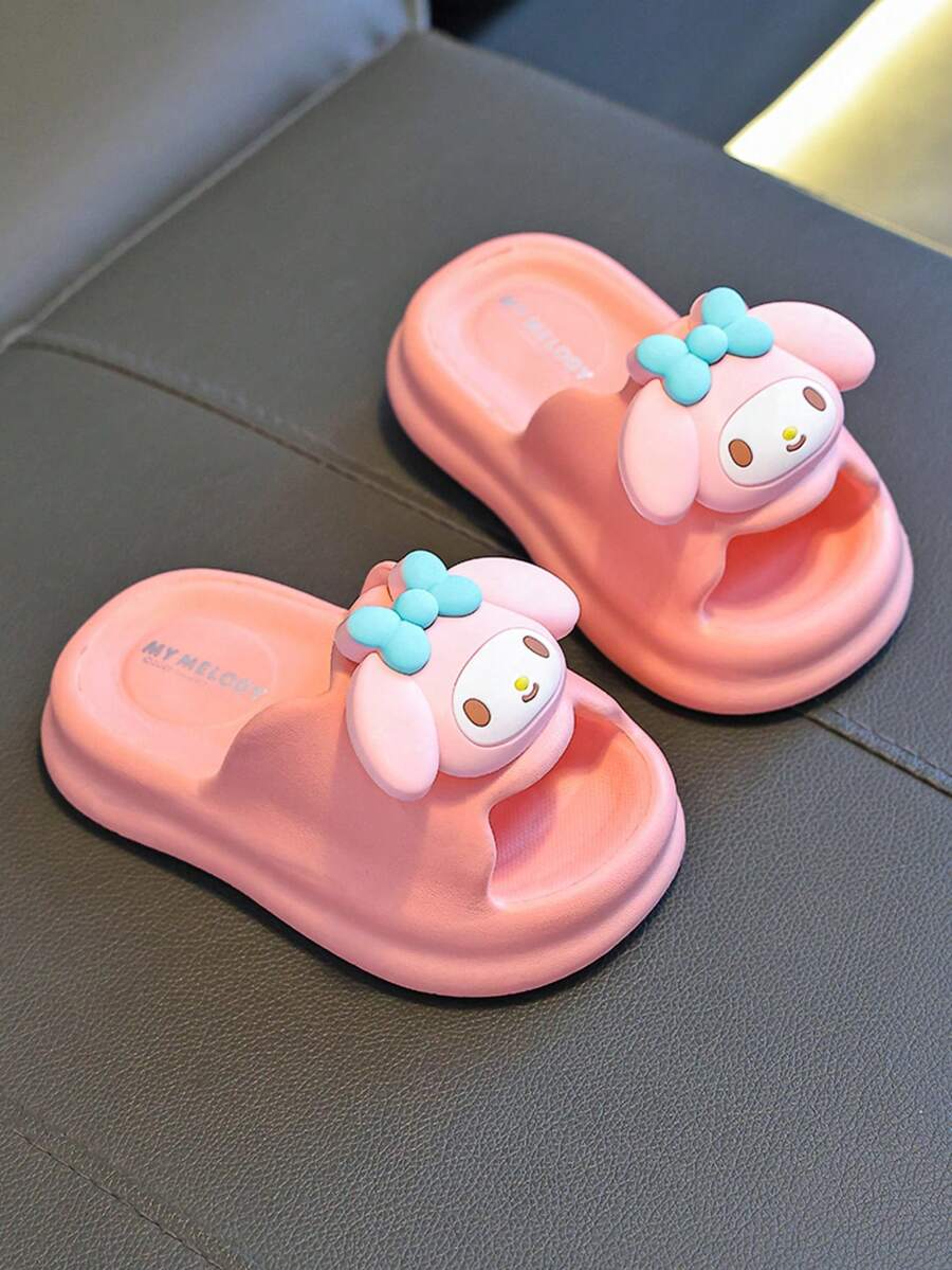 SANRIO 1 双夏季儿童浴室拖鞋，女童和幼儿防滑拖鞋。 - 西瓜粉 - 查看 1