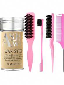 ikt 75g Hair Wax Stick, Straightening Brush, Side Brush And Tail Comb Styling Tool Set - Hairline Shaping, Flyaway Control And Wig Styling - Multicolor - View 10