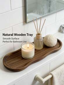 High-Quality Wooden Tray Suitable For Bathroom, Perfume Tray, Kitchen Tray, Reception Tray, Decorative Tray, Applicable For Room Decor, Home Decor, Bathroom Decor And Living Room Decor, Widely Used Wooden Tray In Household - C-Wood Color - View 5