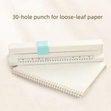 Dụng cụ bấm lỗ 30 lỗ khổ A4 B5 A5 B6 A6 B7 A7, giấy vở rời, giấy lập kế hoạch, dụng cụ bấm lỗ cầm tay, đồ dùng văn phòng phẩm trường học. - Nhiều màu - Xem 7