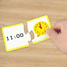 Learning Time Activity Game, Educational Clock, Hour, Minute, Second Cognition, Matching Puzzle To Teach Time, Early Counting YENQ - 48-card Clock - View 4