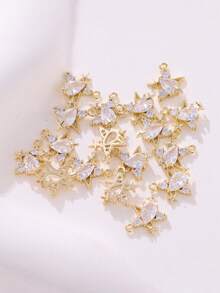 1pc/3pcs DIY Jewelry Accessories, Star Shaped Zirconia Inlaid Shiny Pendant, Multifunctional Jewelry Pendant - DIY Star Accessories - View 5