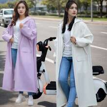 Impermeable de moda para mujer, resistente al viento y la lluvia, ropa de lluvia multifuncional para actividades al aire libre, ciclismo, viajes, senderismo, jardín, artículos esenciales de viaje, artículos esenciales portátiles, artículos esenciales de playa, temporada de graduación, ceremonia de graduación, regalo de graduación, felicitaciones graduado, valedictorian, terminar la escuela, fiesta de graduación, artículos esenciales al aire libre, portátil de viaje, artículos esenciales de senderismo, artículos esenciales de camping, herramientas portátiles, artículos esenciales de verano - Impermeable - Ver 12