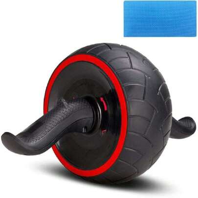 Rueda para Abdominales ab Wheel Roller Carver Pro Rueda de Ejercicio Abdominal Redonda abdomen wheel con Estera de Rodilla para el Entrenamiento de la Fuerza Central del Cuerpo Original,41959286
