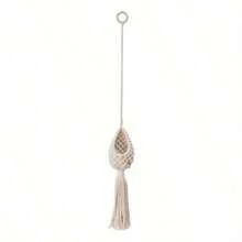 3pcs Handmade Cotton Rope Woven Pineapple Plant Hanging Planter Bags, Suitable For Indoor, Rustic And Outdoor Decor - Beige - View 7