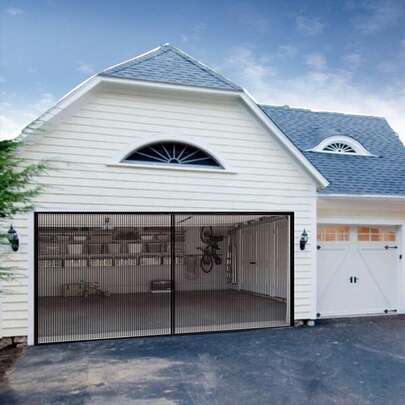 Magnetic Garage Door Screens, Reinforced Fiberglass Mesh For Main Door Screens, Strong Magnets, Hands-Free Magnetic Screens, Door Mesh Curtains