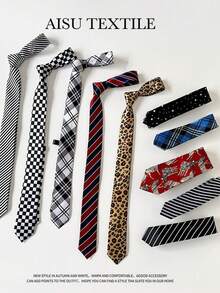 1pc Multicolor Long Silk Scarf, Suitable For Casual Wear, Can Be Used As A Headband Or Hairband - Multicolor - View 6