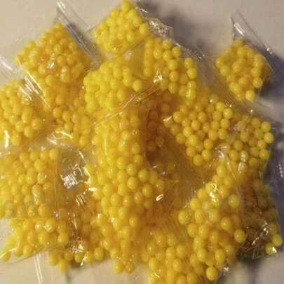 2000pcs Glow-In-The-Dark Yellow Plastic Airsoft BBs, Suitable For Outdoor Toy Guns, Available In Small And Large Packs, Durable And Suitable For Battle Games, Also Can Be Used As Stress Relief Counting Items To Bring Happiness Everyday
