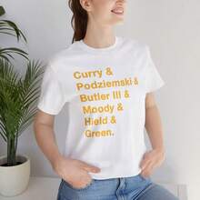 Warriors Playoffs Tee Golden State Team Roster Shirt - 白色 - 查看 1