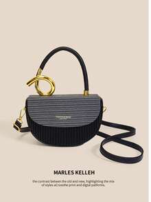 2026 New Classic Women's Shoulder Bag, Timeless Versatile Chic Metal Handle Handbag, Party Clutch - Multicolor - View 13