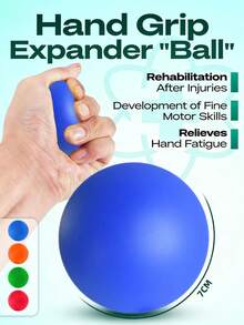 Pelota de agarre de 7 cm, pelota de entrenamiento de fuerza de mano - Herramienta de ejercicio de dedos, pelota de apretón, para mejorar la fuerza de la mano y aliviar el estrés, entrenador de fuerza de agarre, entrenamiento de fuerza de dedos, entrenamiento de fuerza, pelota de alivio de estrés - Multicolor - Ver 2