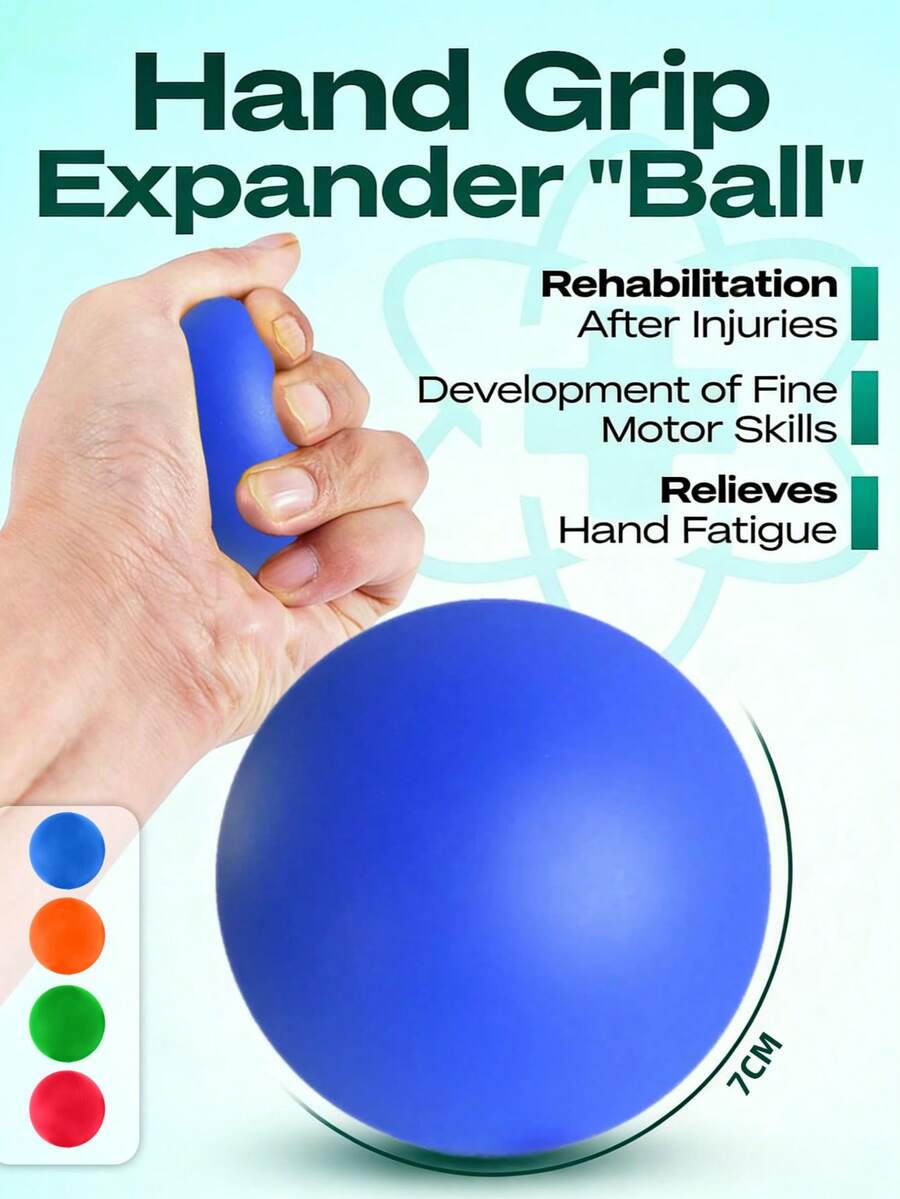 Pelota de agarre de 7 cm, pelota de entrenamiento de fuerza de mano - Herramienta de ejercicio de dedos, pelota de apretón, para mejorar la fuerza de la mano y aliviar el estrés, entrenador de fuerza de agarre, entrenamiento de fuerza de dedos, entrenamiento de fuerza, pelota de alivio de estrés