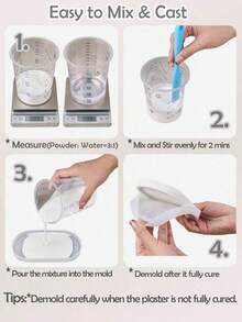 6.6LB Resin Casting Powders, Bucket Packed Gypsum Powder, Water Activated Plaster Powder Casting Kit For Resin Molds,DIY Craft Model , Pottery & Ceramic Plaster Powder For Crafts, Sculpture, Diorama And Home Decor ,Easy Mixing & Self Leveling - 6.6 Pounds - View 4