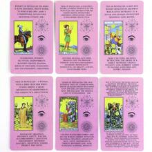 1 Set Pink Learning Tarot Card Game, 78pcs Tabletop Game Cards Suitable For Easter, Halloween, Music Festival, Birthday Party - View 4